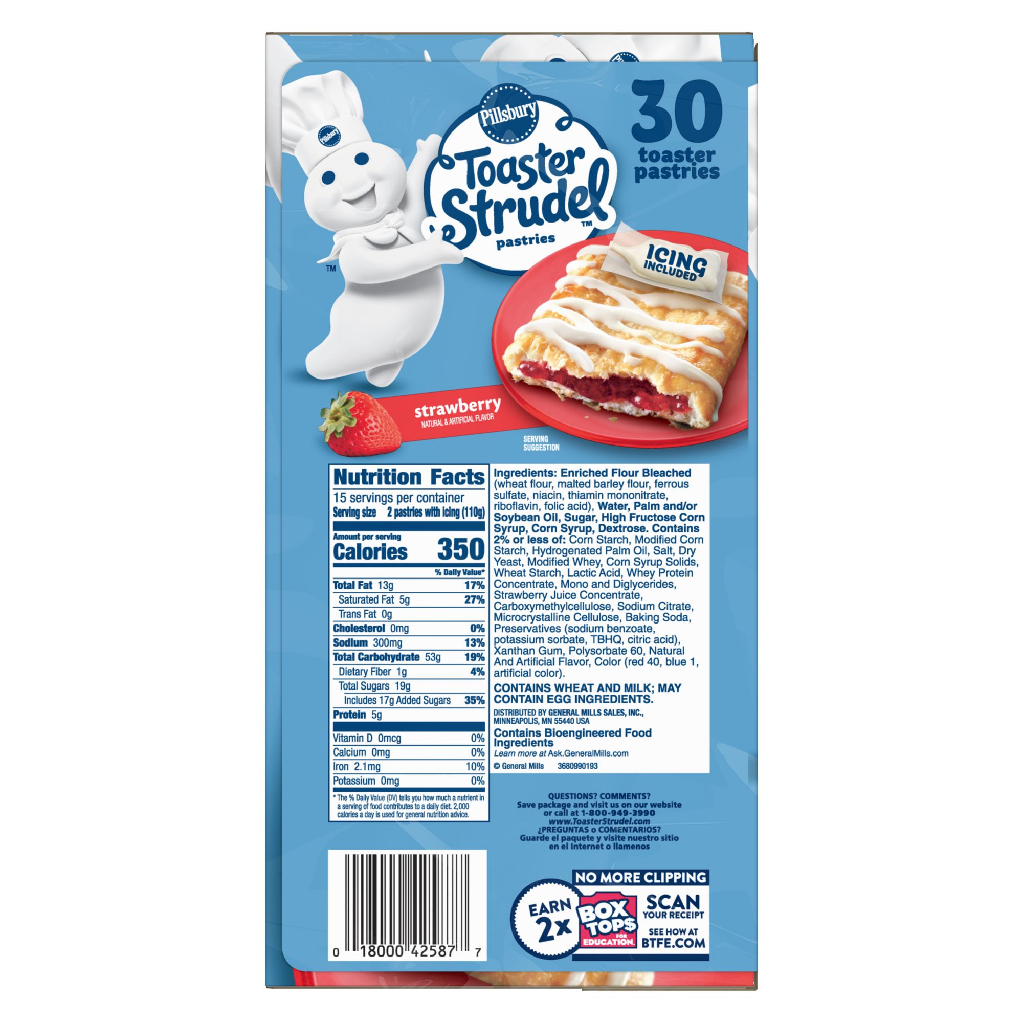 Is it Gluten Free Pillsbury Toaster Strudel Apple