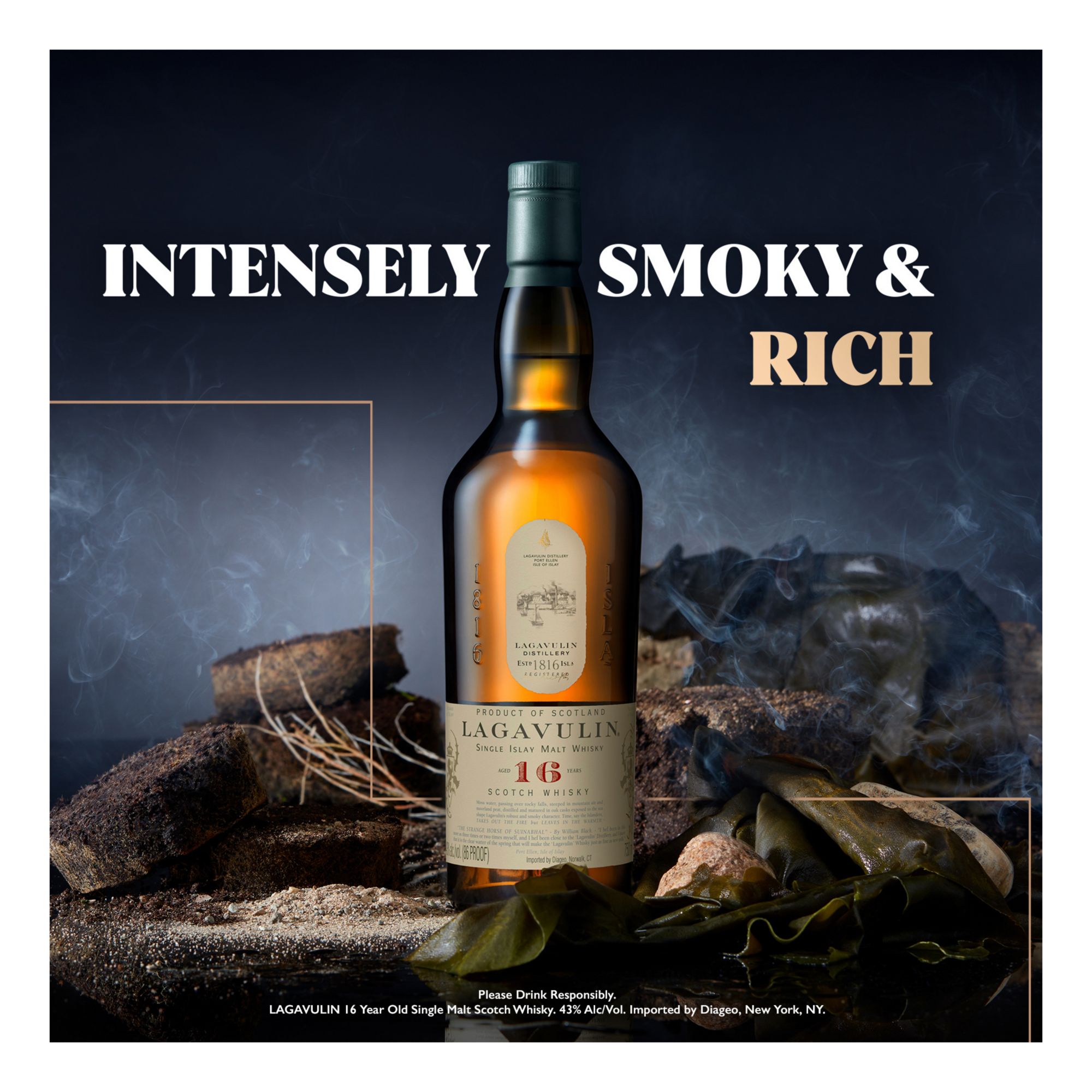 Lagavulin Aged 16 Years Single Malt Scotch Whisky, 750ml | BJ's