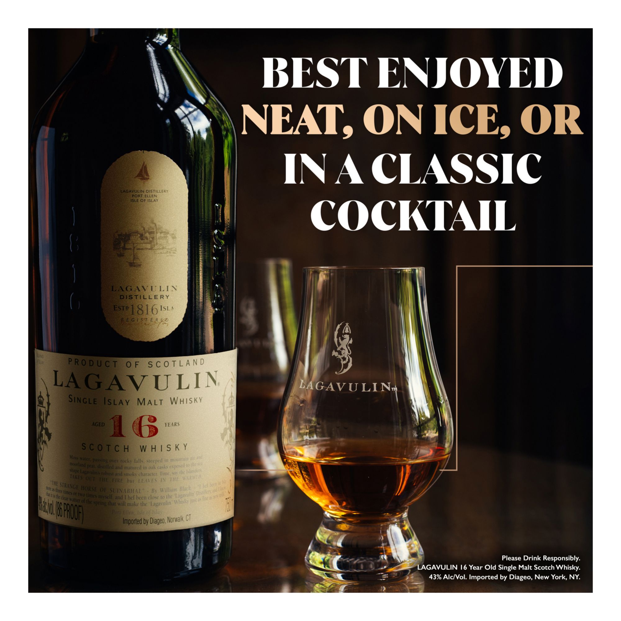 Lagavulin Aged 16 Years Single Malt Scotch Whisky, 750ml | BJ's