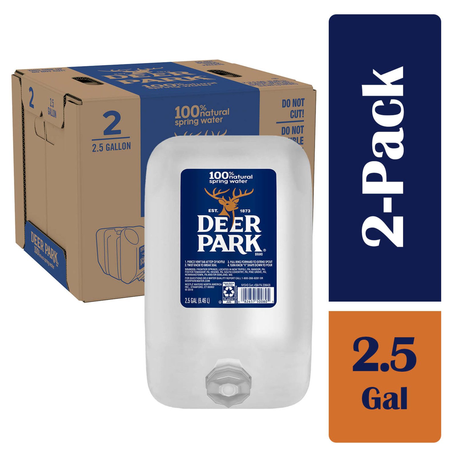 2.5 Gallon Spring Water (2 ct)