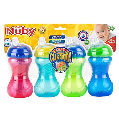 Nuby Clik-It No-Spill Cups, 4 pk.