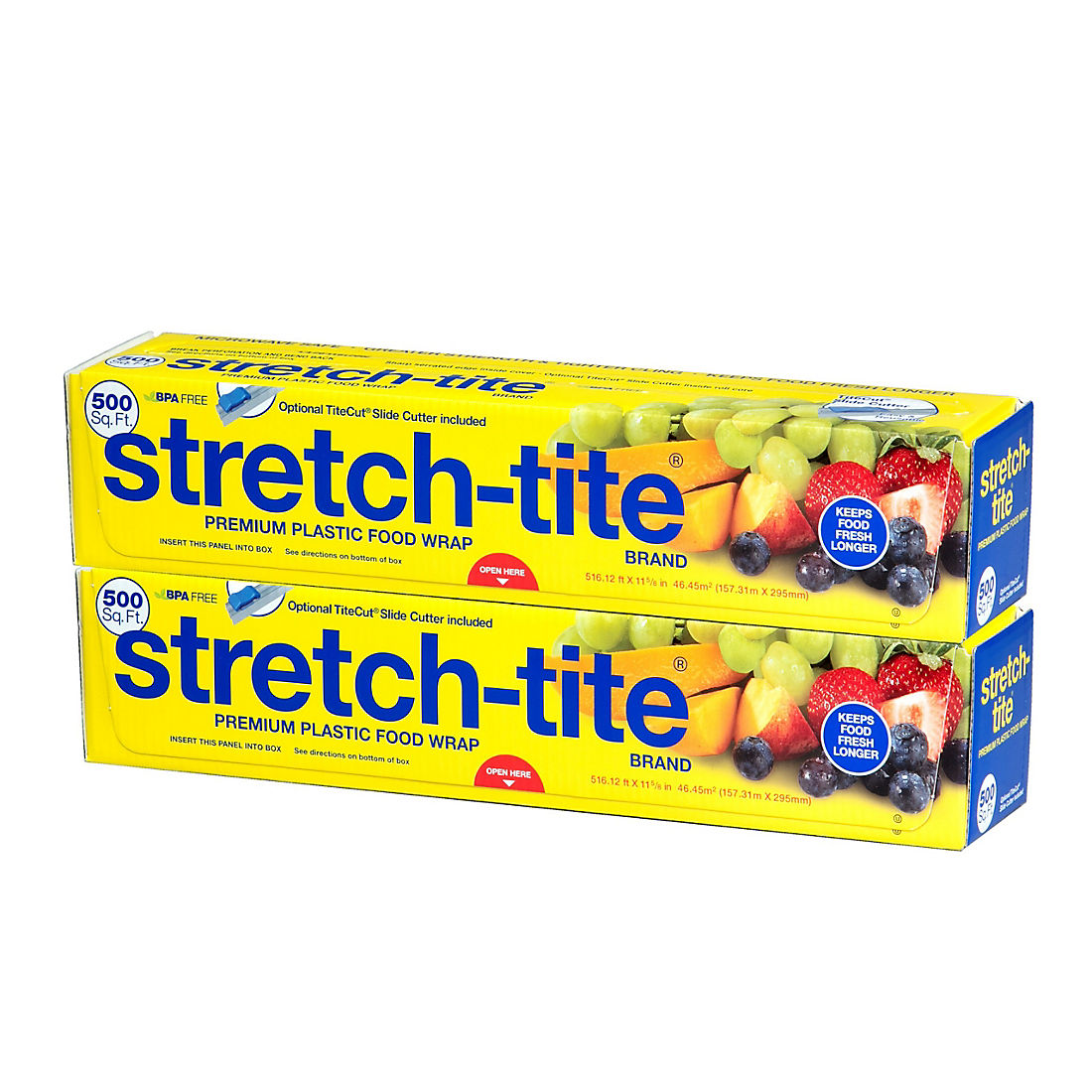 Stretch-Tite Plastic Wrap, 2 pk./500 sq. ft