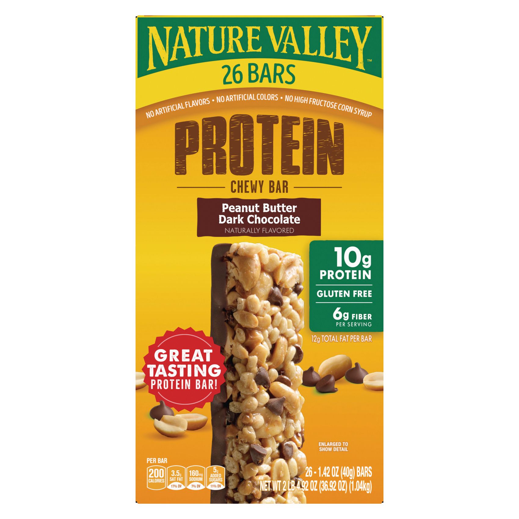 Nature Valley Peanut Butter Chocolate Protein Chewy Bars, 26 ct.