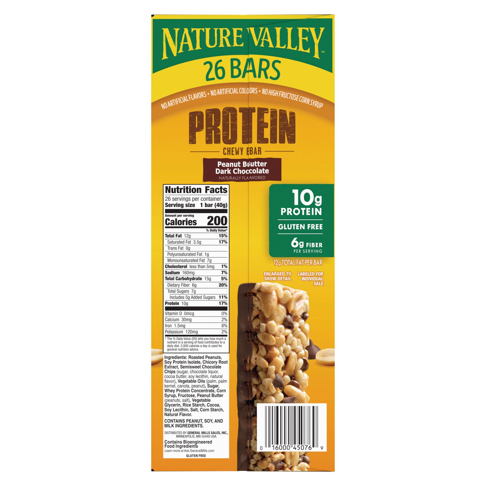 Nature Valley Peanut Butter Chocolate Protein Chewy Bars, 26 ct.