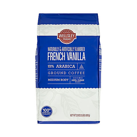 Wellsley Farms French Vanilla Ground Coffee, 32 oz.