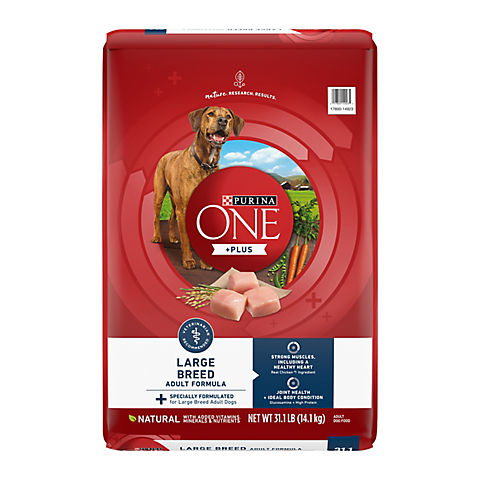 Purina ONE SmartBlend Natural Large Breed Formula Adult Dry Dog Food, 31.1 lbs.
