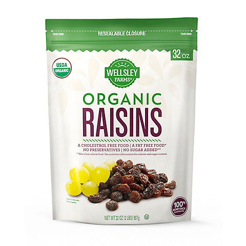 Wellsley Farms Organic Raisins, 2 lbs.