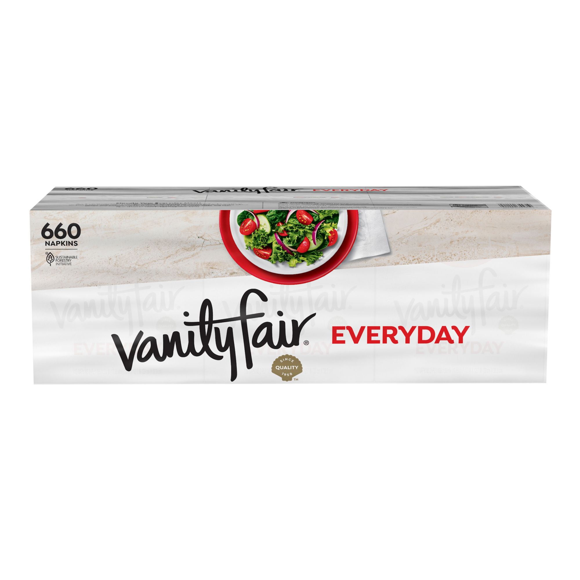 Vanity Fair Entertain Disposable Paper Napkins, White, 240 count 