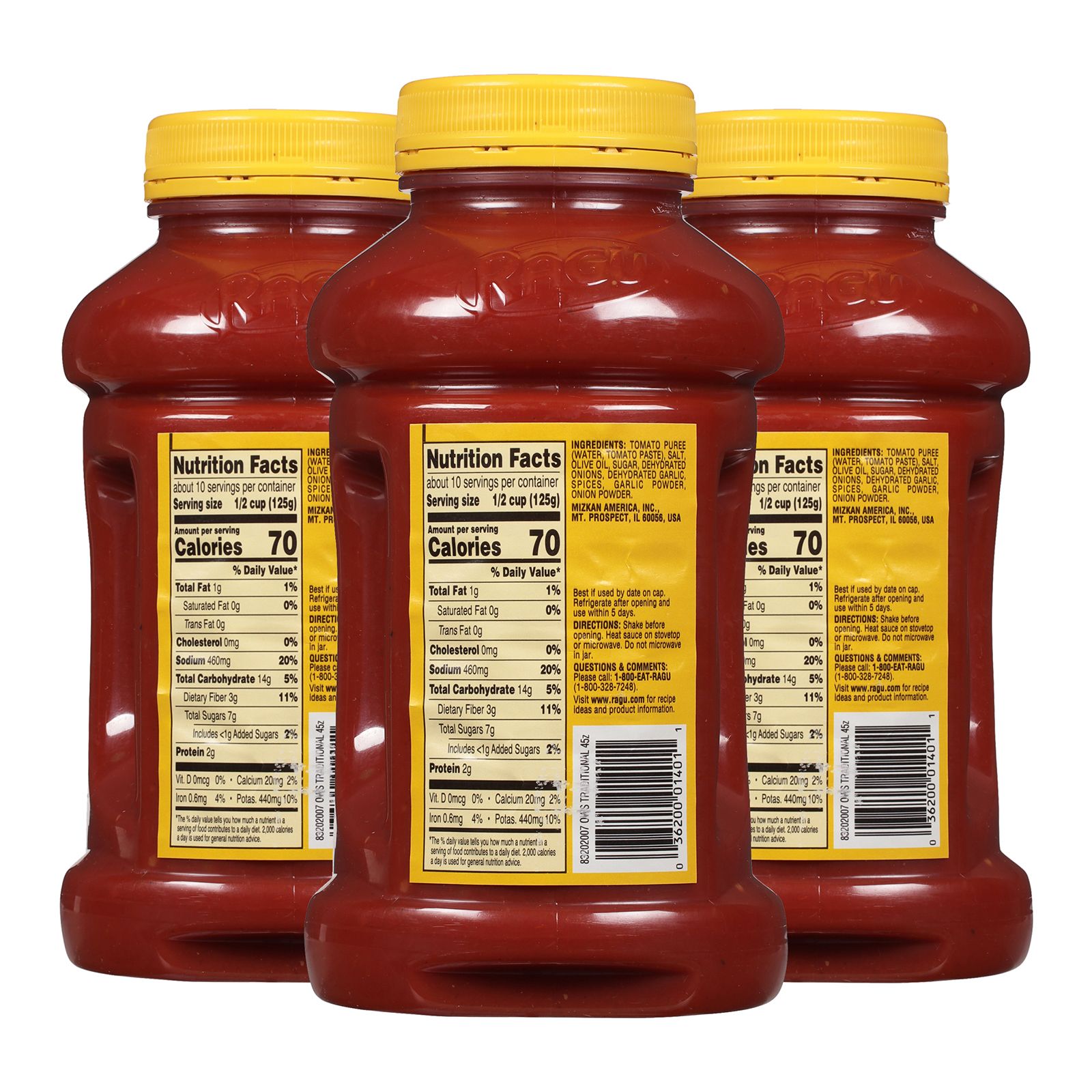 3 Pack ) Prego Pasta Sauce Traditional Italian Tomato Sauce 45 Ounce Jar  for sale online