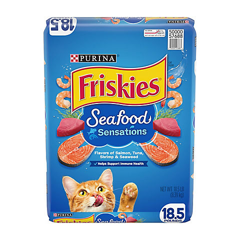 Purina Friskies Seafood Sensations Dry Cat Food, 18.5 lbs.