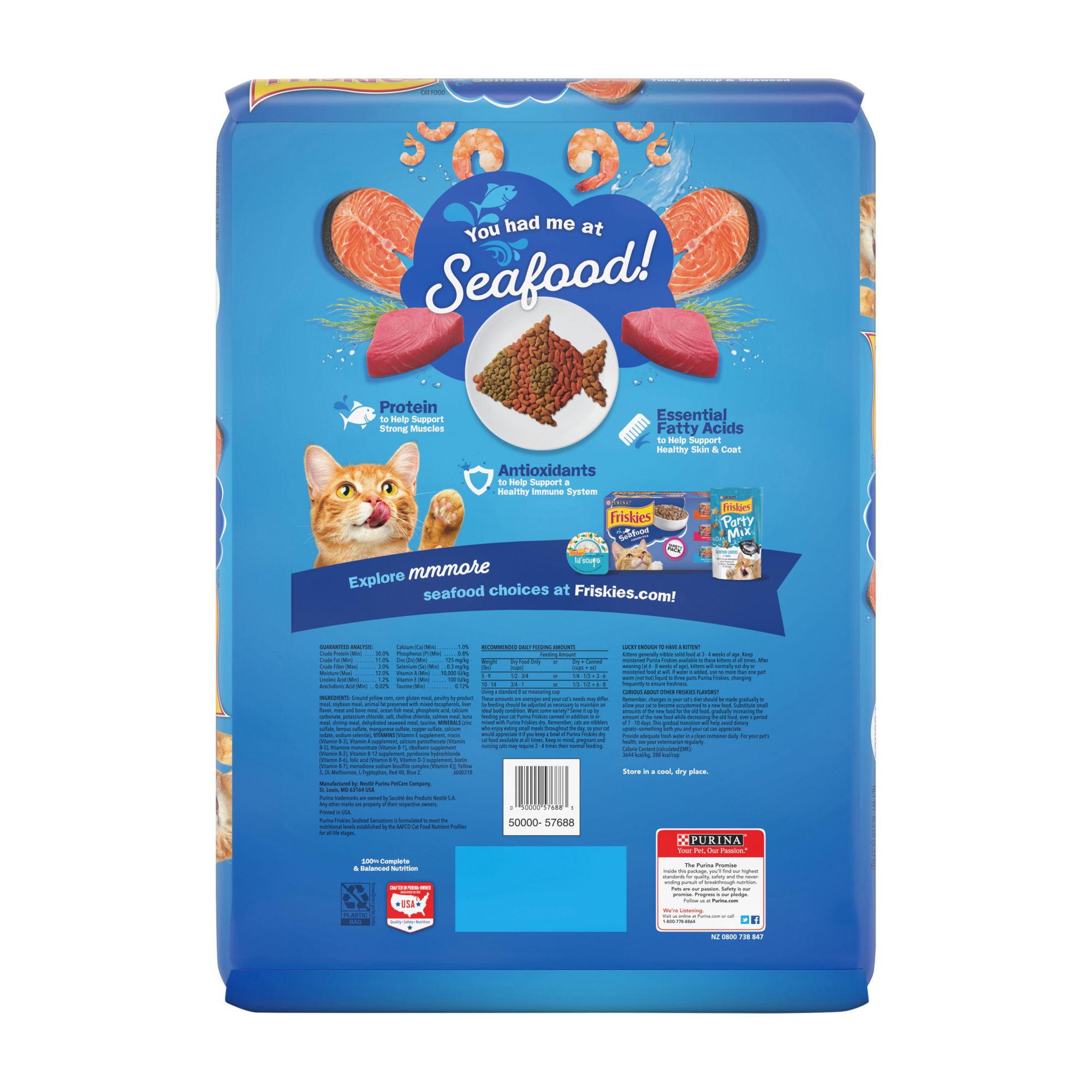 Purina Friskies Seafood Sensations Dry Cat Food 18.5 lbs