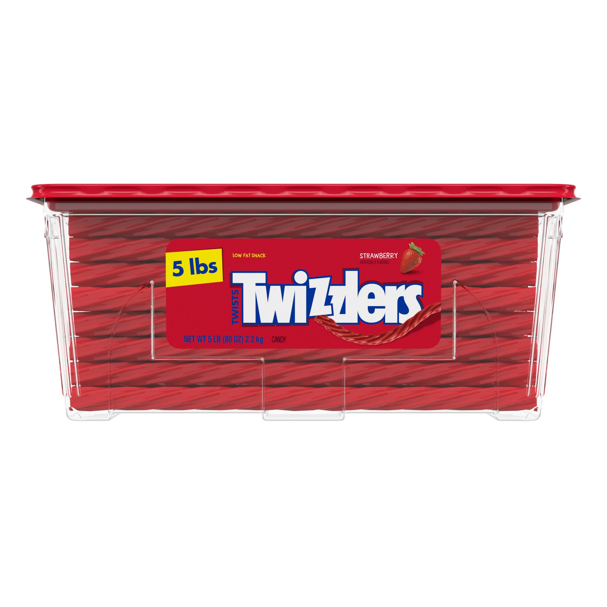 Twizzlers Twists Strawberry Flavored Chewy Candy Bulk Pack, 5 lbs.