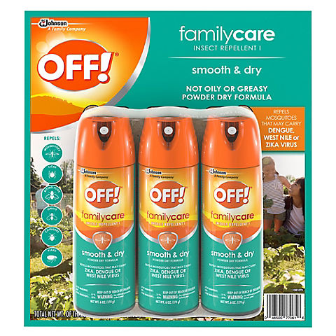 OFF! Smooth and Dry Insect Repellent, 3 pk./6 oz.