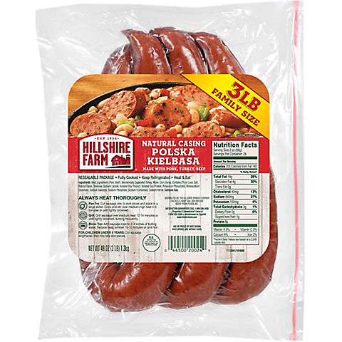 Hillshire Farm Polska Kielbasa Smoked Sausage Family Pack, 48 oz.