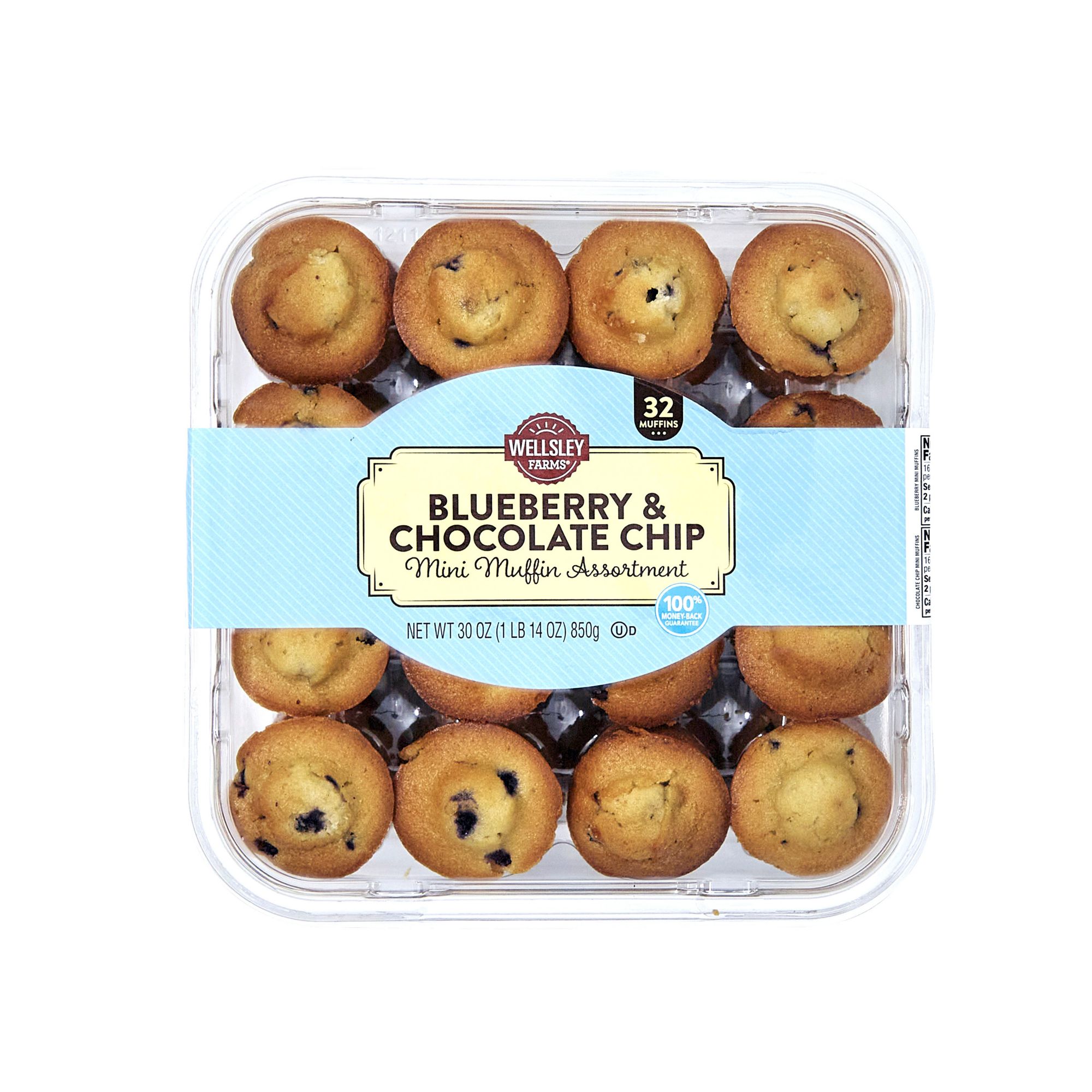 Wellsley Farms Mini Blueberry and Chocolate Chip Muffins, 32 ct. | BJ's ...