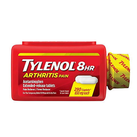 Tylenol 8 HR Arthritis Pain Extended Release Caplets, Pain Reliever, 650 mg, 290 ct.