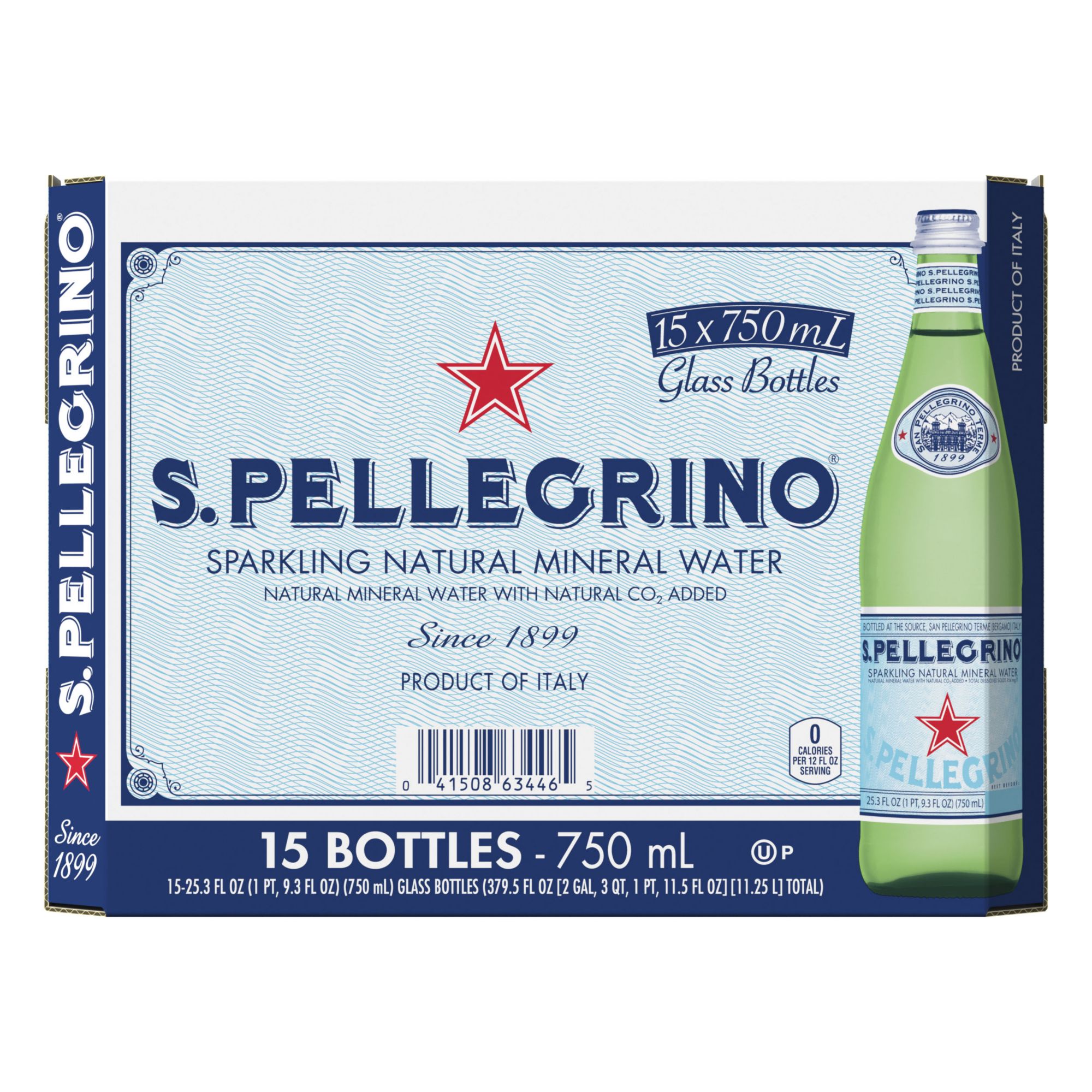 S. Pellegrino Sparkling Natural Mineral Water, 16.9 fl oz. 12 Ct