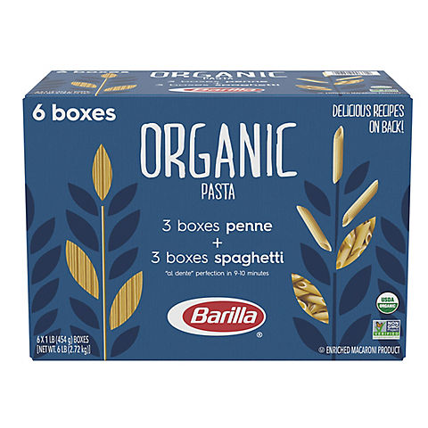 Barilla Organic Penne & Spaghetti Pasta, 6 pk./16 oz.