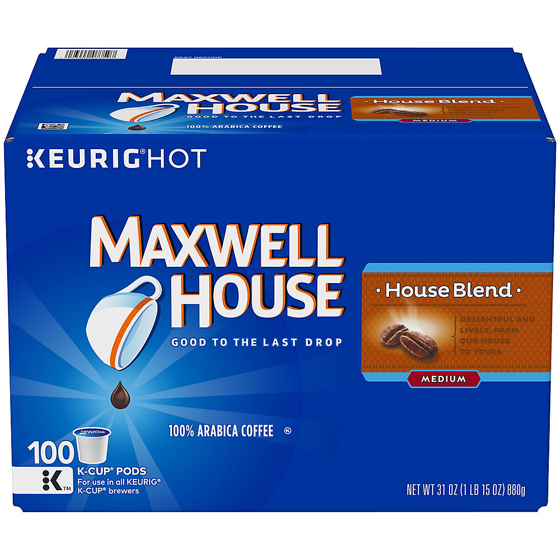 House Blend Medium Roast Coffee Keurig K-Cups Maxwell House BEST DEAL 100 ct.