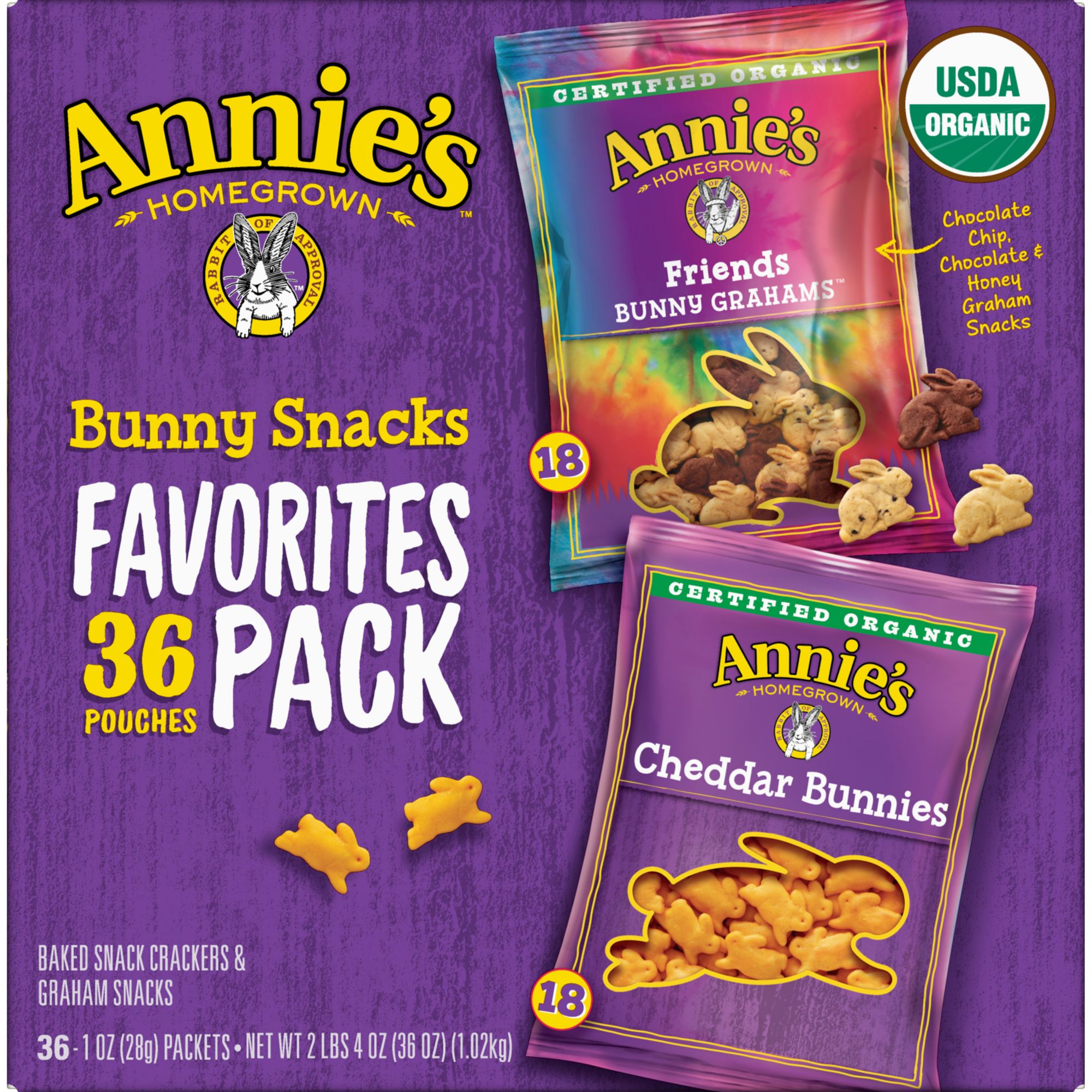 Annie's™ Organic Cheddar Bunnies Baked Snack Crackers, 12 ct