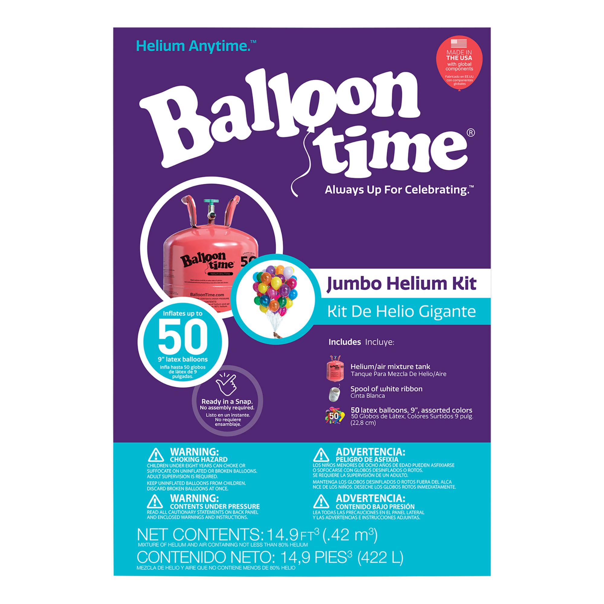 12 Jumbo Helium Balloon Tank Kit