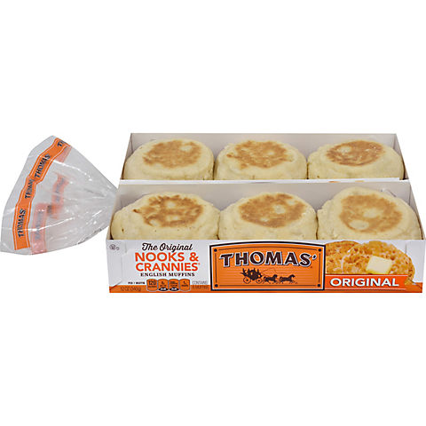 Thomas' Original English Muffins, 2 pk./6 ct.