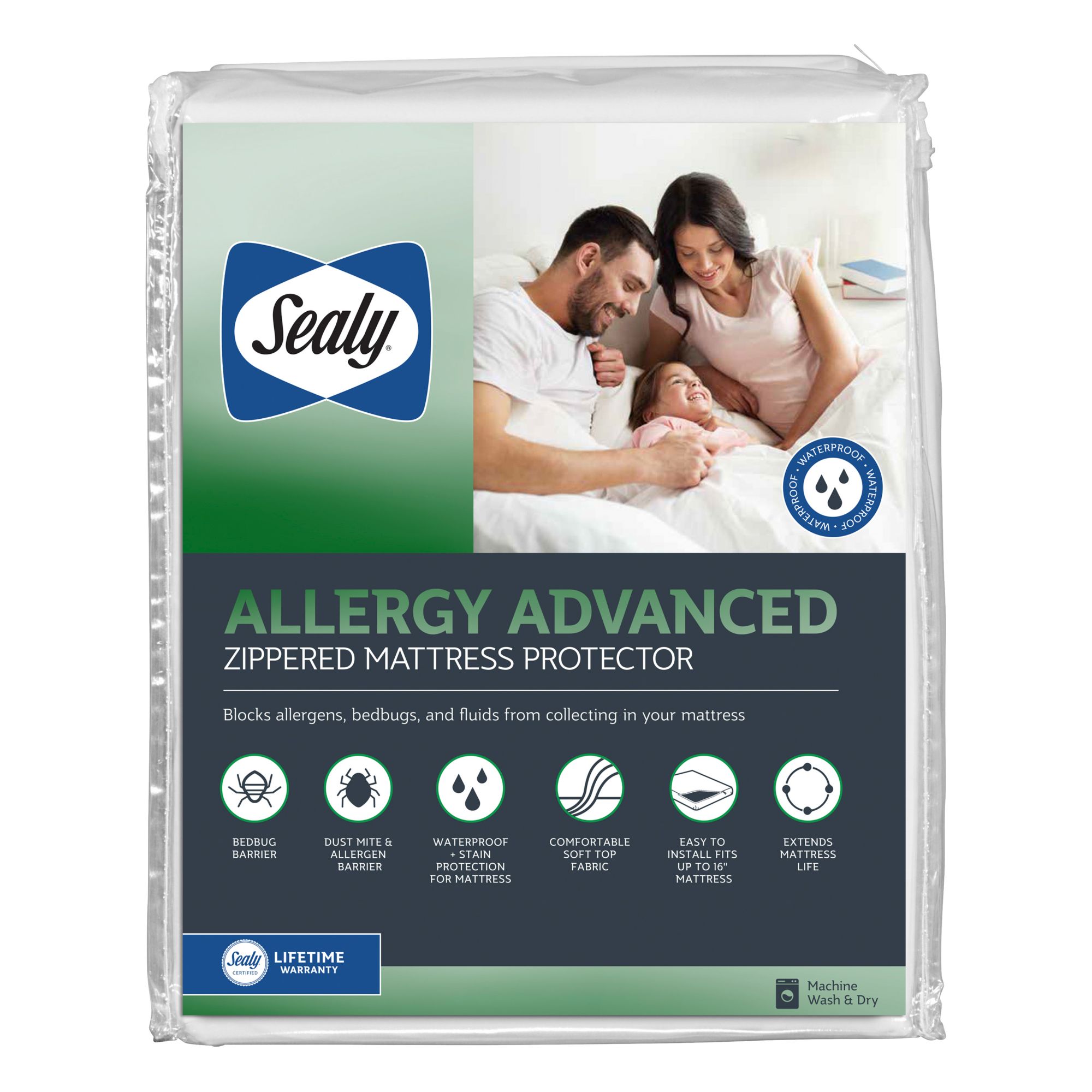 Sealy Waterproof Crib Mattress Pad, White - 2 pack