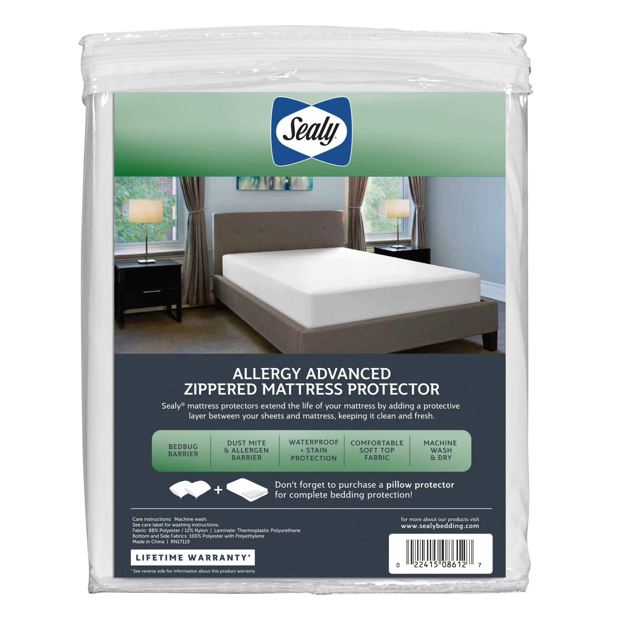 Sealy Allergy Protection Plus Waterproof Fitted Crib Mattress Pad