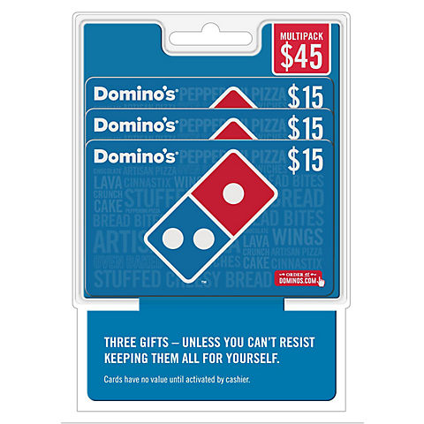 $45 (3 X $15) Domino's Pizza Gift Card
