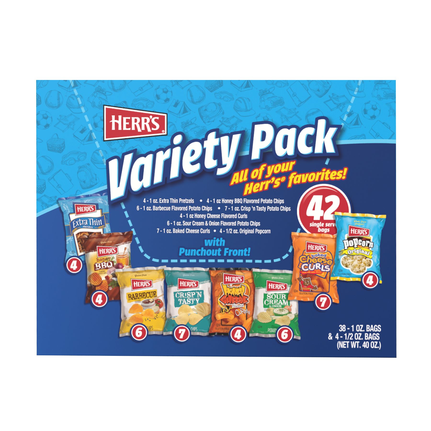 HERR'S Pack & Snack Variety-Pack