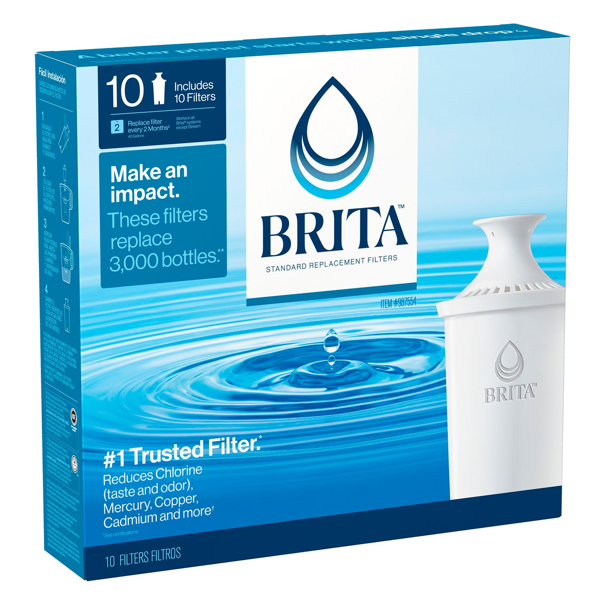 Brita Standard Water Filter Standard Replacement Filters for Pitchers 5  pack