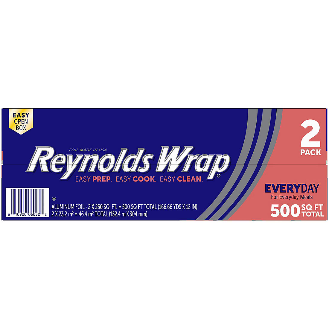 250 sq Details about   Reynolds Wrap 12" Aluminum Foil 500 sq.ft Total 2 ct. ft 