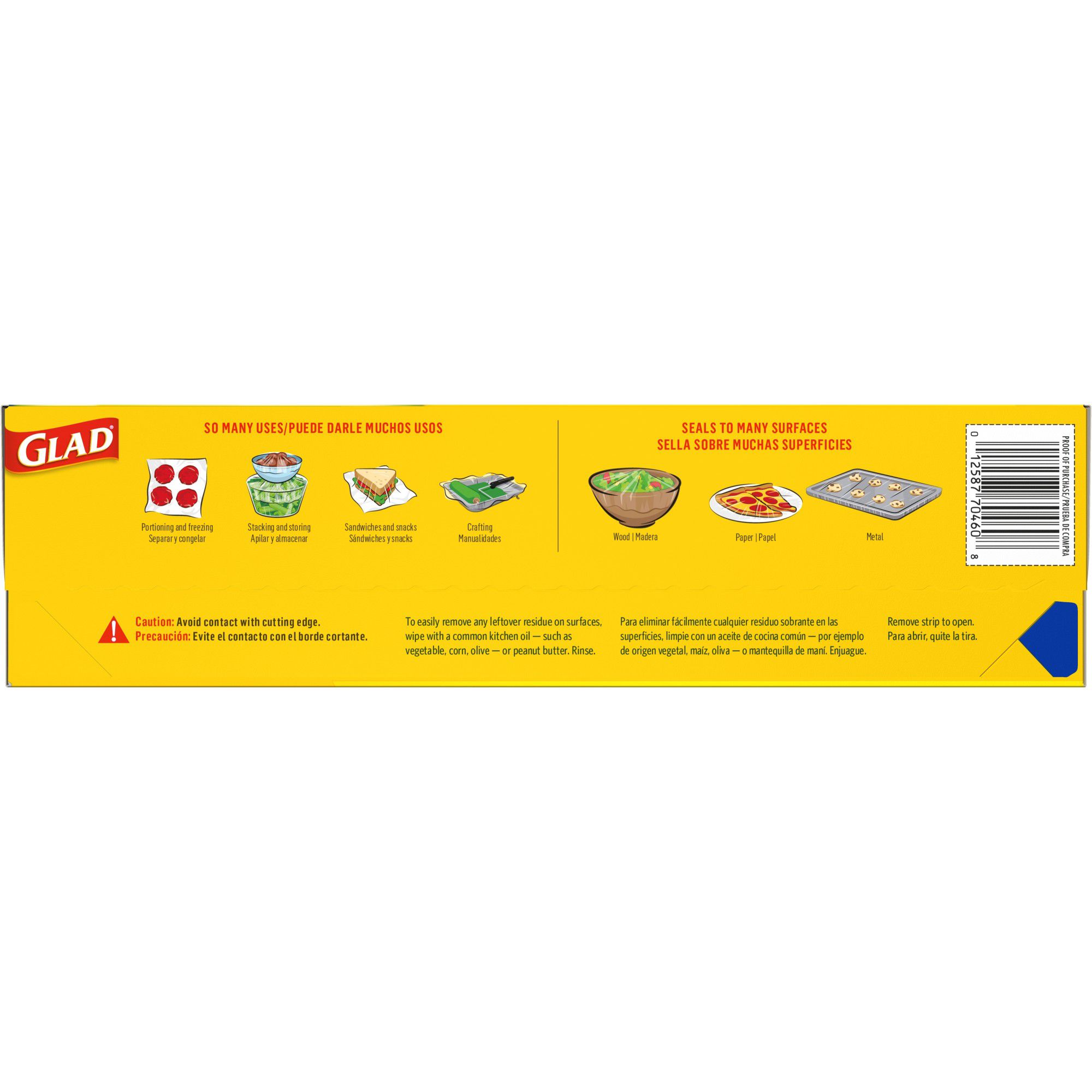 Glad Press N Seal Plastic Wrap, 2 PK./140 SQ. FT.