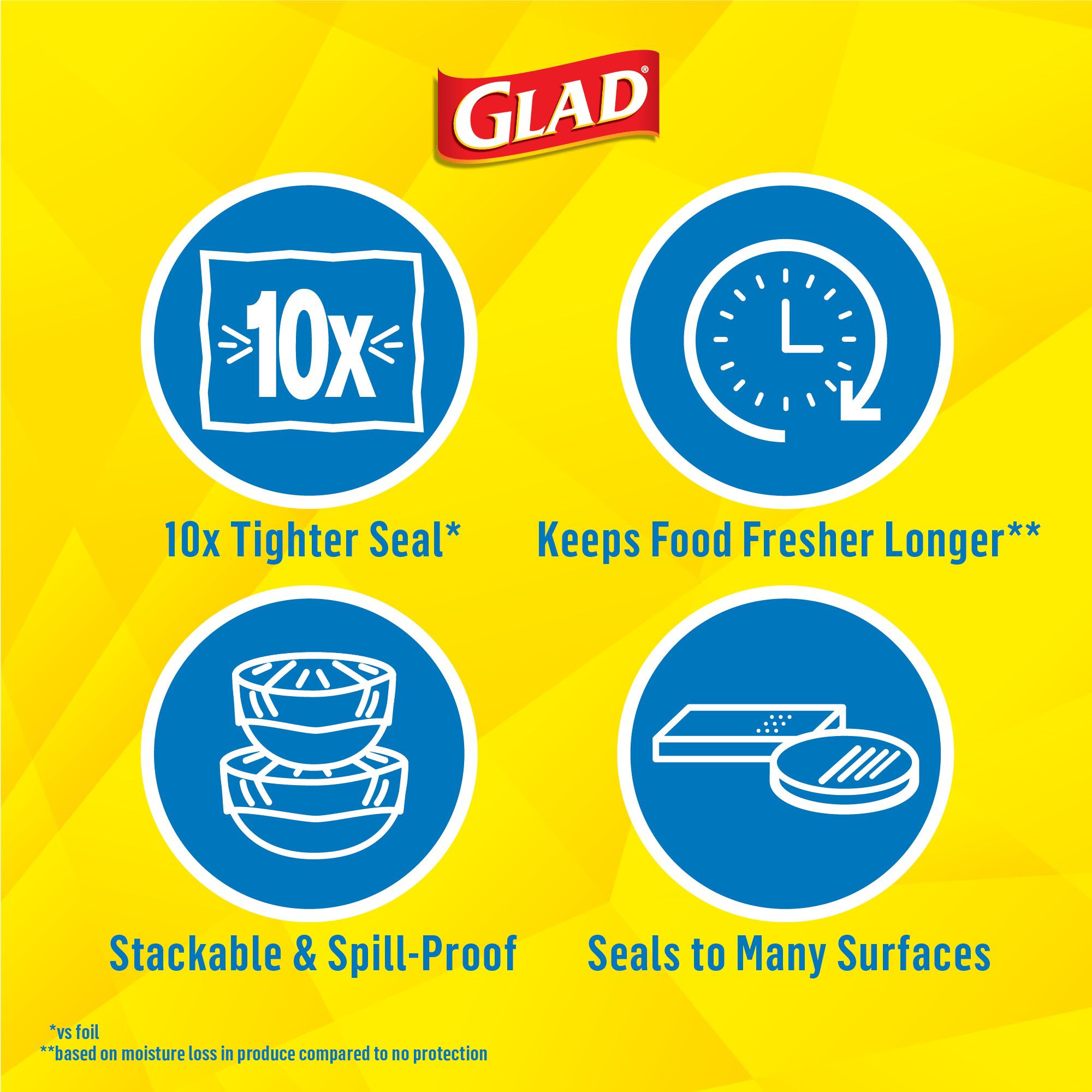 Glad Press N Seal Plastic Wrap, 2 pk./140 sq. ft.