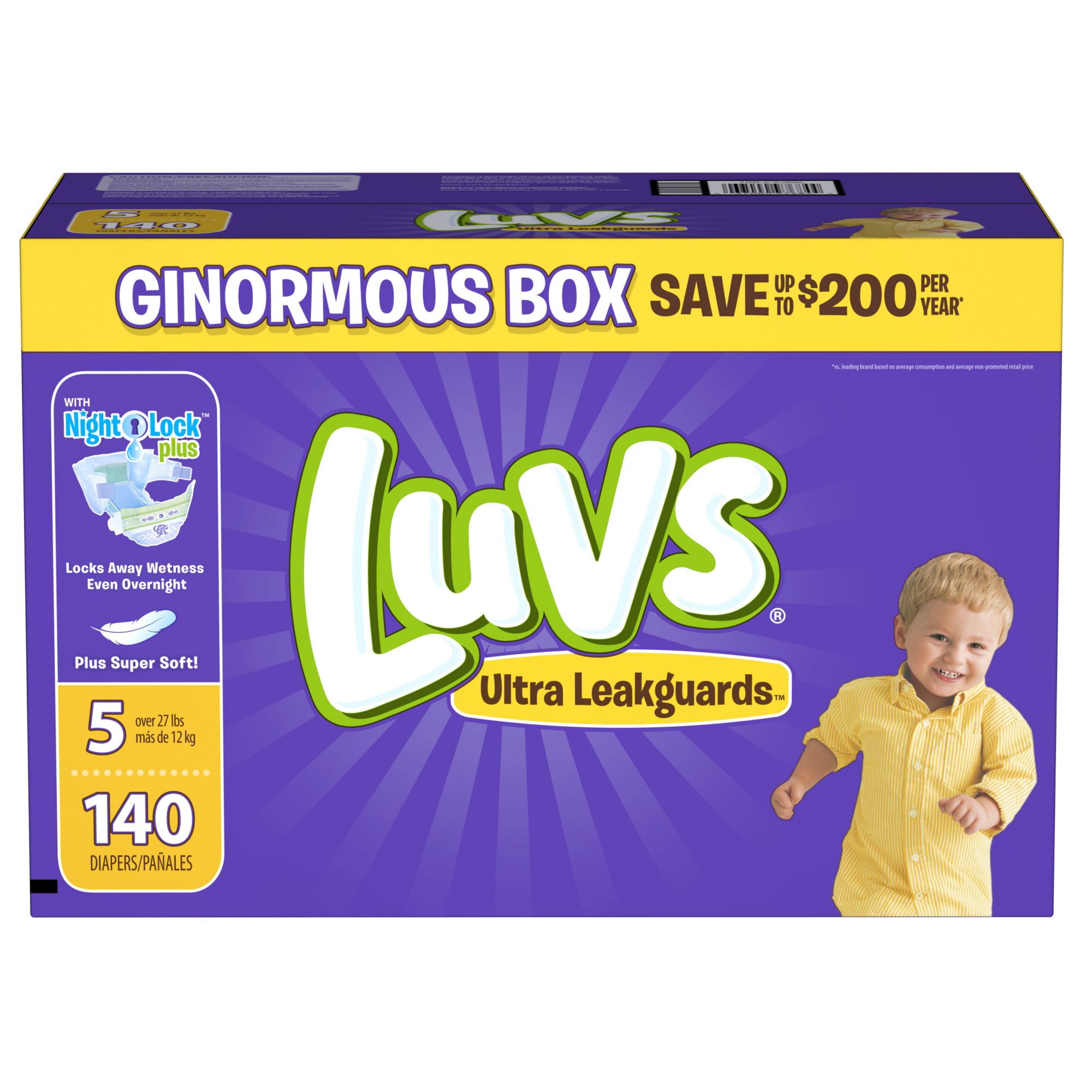 Luvs Ultra Leakguards Diapers, Size 5 