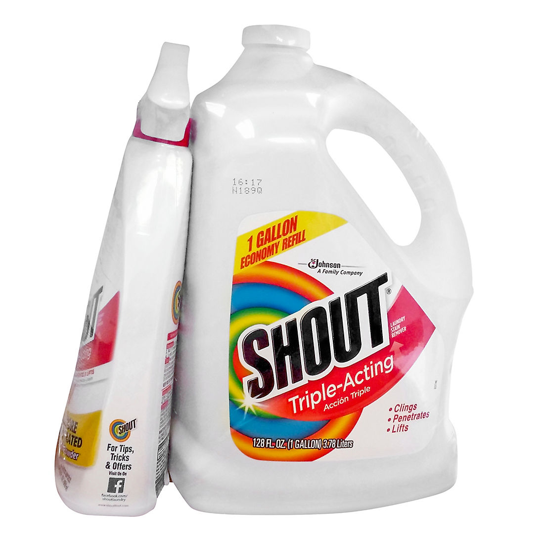Shout Laundry Stain Remover Trigger Spray, 22 fl oz, Pack of 2