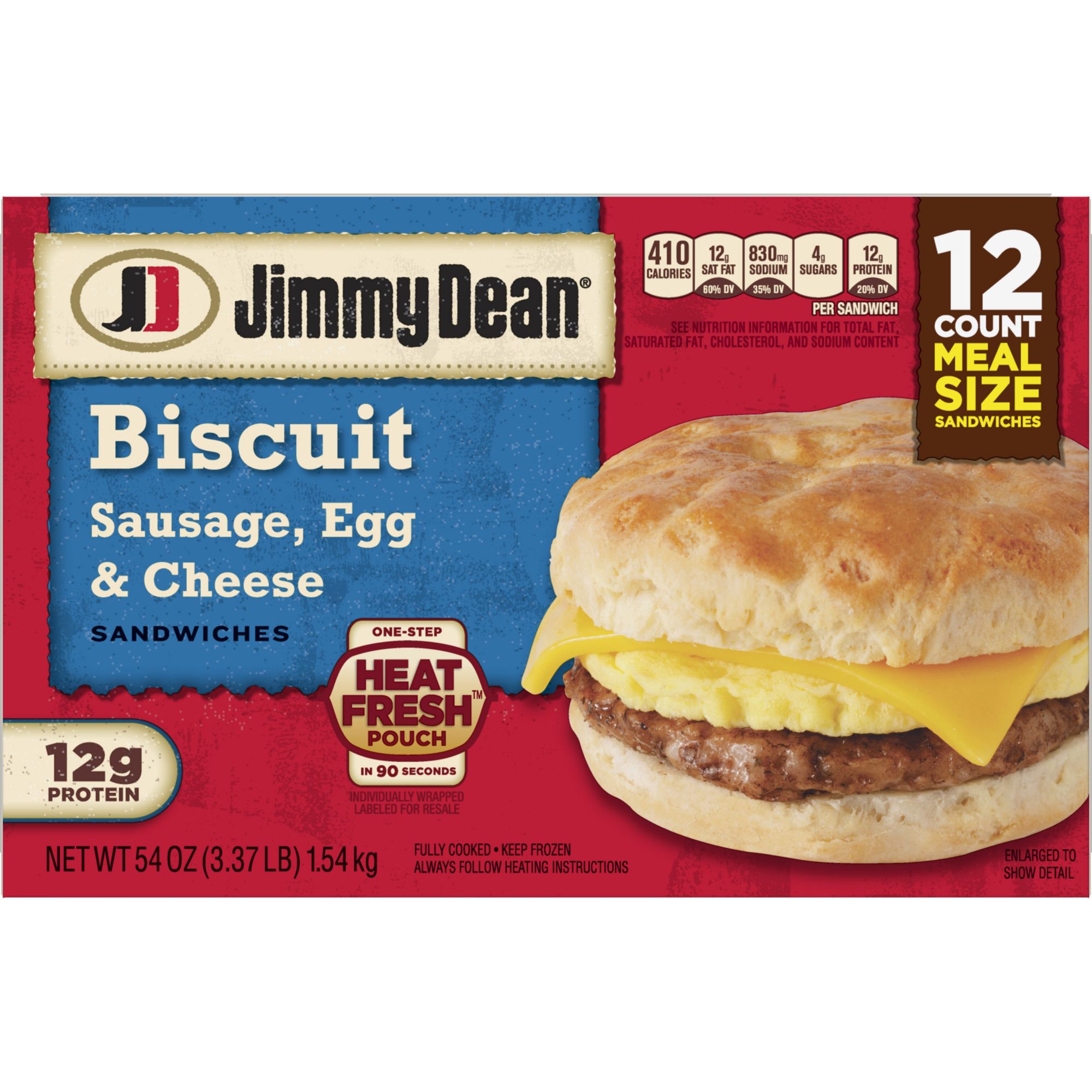 Jimmy Dean Frozen Sausage Egg Amp Cheese Biscuit Sandwiches Bjs Wholesale Club