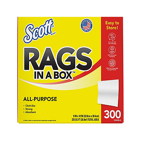 Scott Rags in a Box 300-Sheet Paper Towel Roll