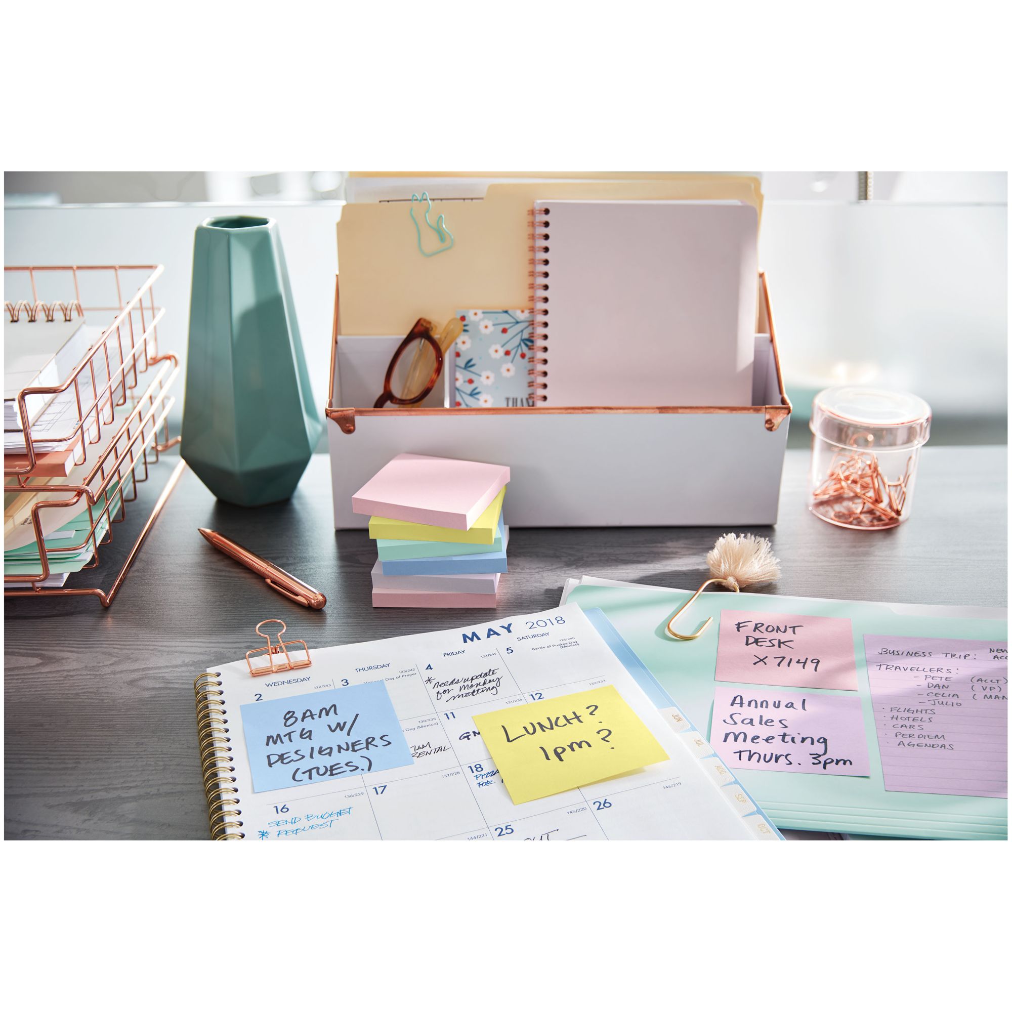 Square Sticky Notes / Pastel Post It Notes / Memo Pads of 100