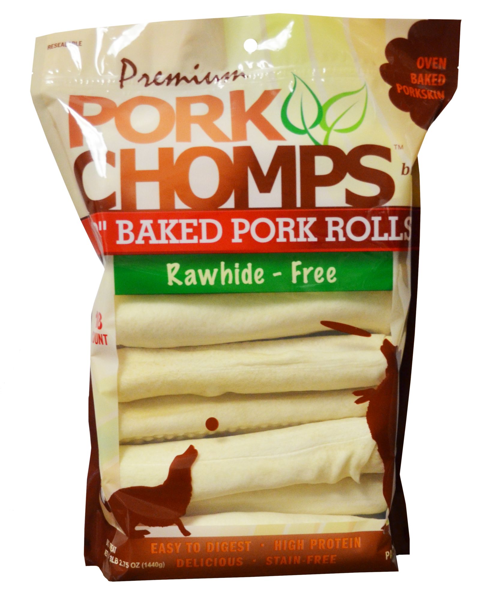 Premium shop pork chomps