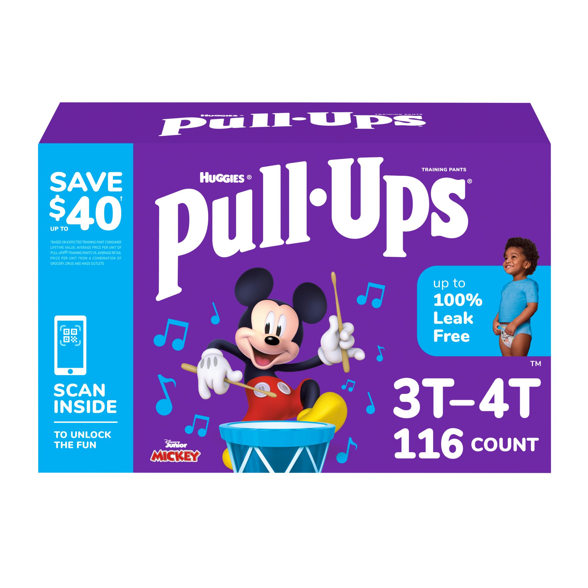 Huggies Pull Ups Training Pants Girls 2T 3T Disney Learning Designs 25  count