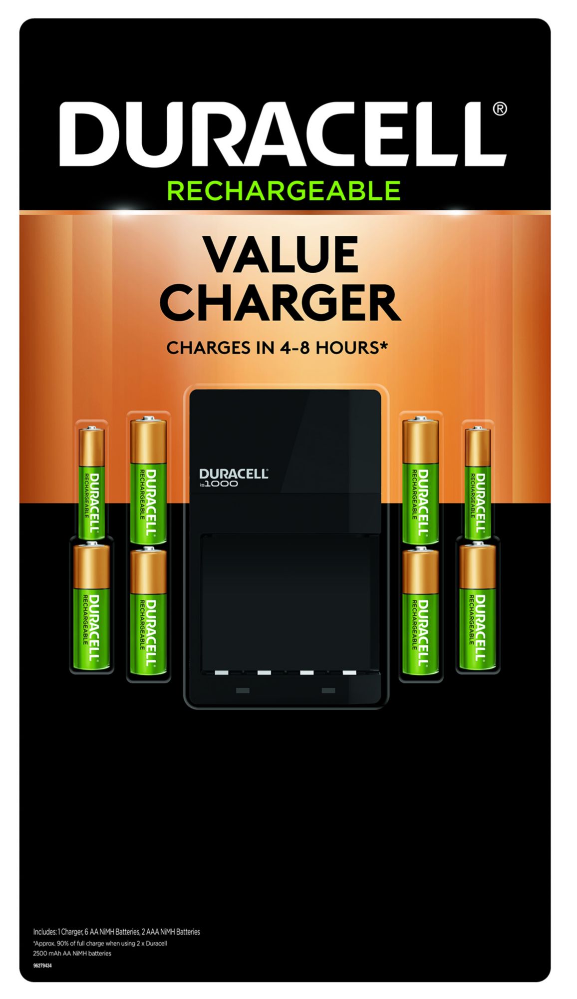 Duracell Rechargeable Batteries 2 AA with Basic Charger Fast NiMH