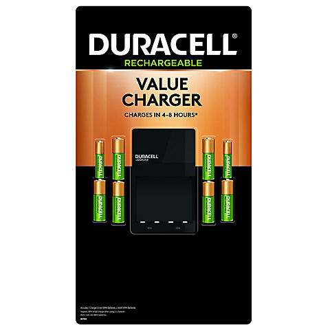 Duracell Ion Speed 1,000 NiMH Battery Charger with 6/AA and 2/AAA Batteries