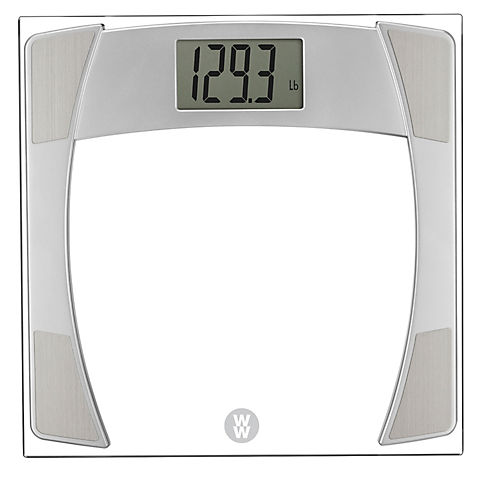 WW Scales by Conair Digital Weight Glass Scale with High Contrast Digital Display - Clear Glass