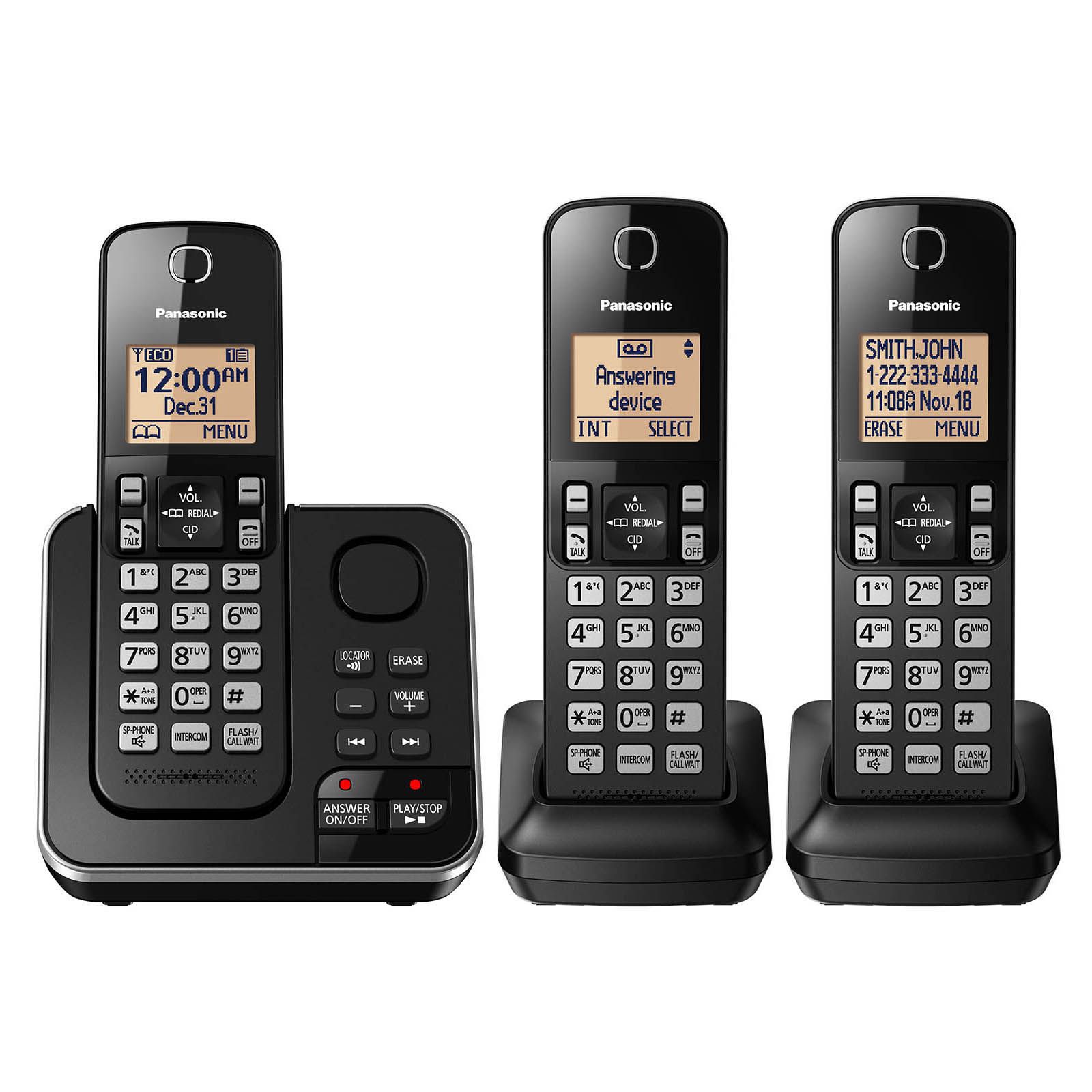 Panasonic cordless phone DECT 6.0 PLUS 3-with Answering System