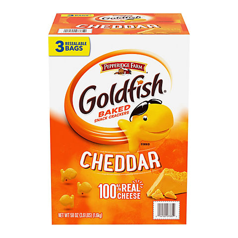 Pepperidge Farm Goldfish Cheddar Crackers Resealable Bags, 3 pk./19.2 oz.