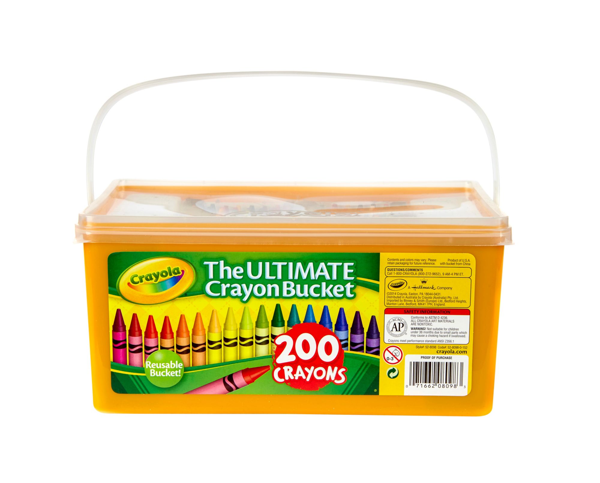 Crayola Ultimate Crayon Bucket, 200 ct