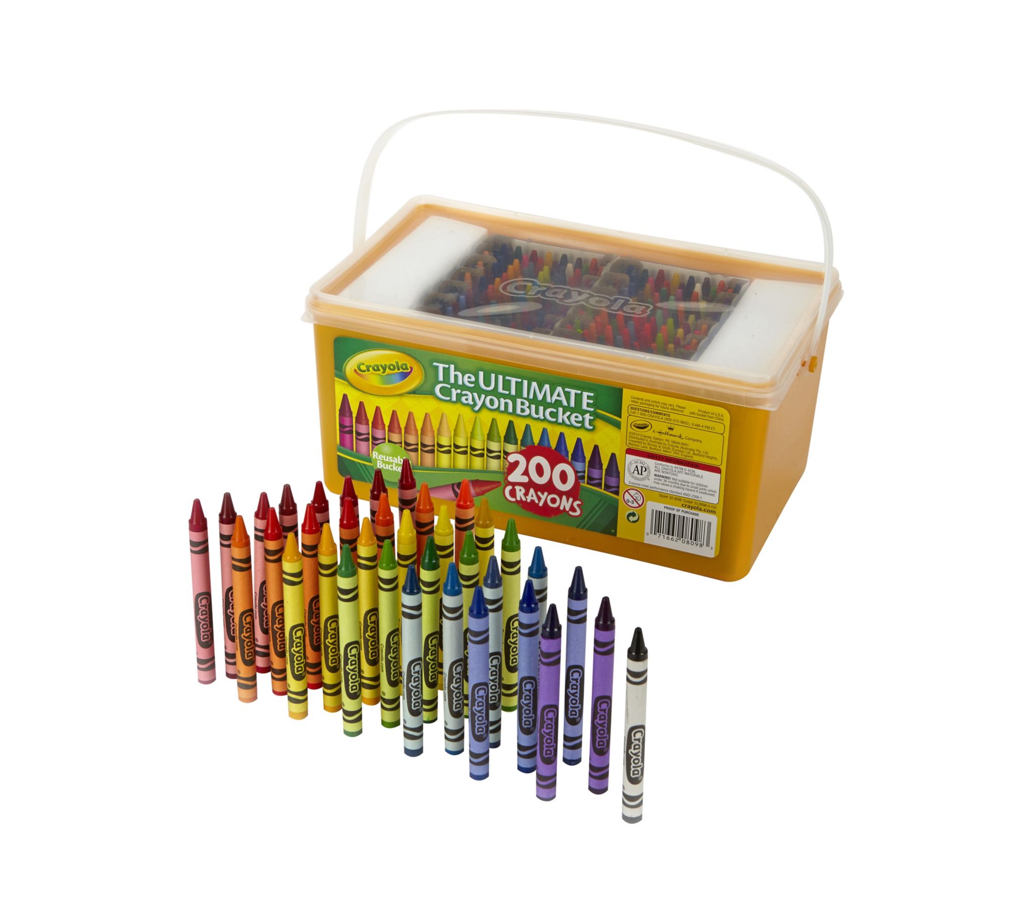 Crayola Ultimate Crayon Bucket, 200 ct