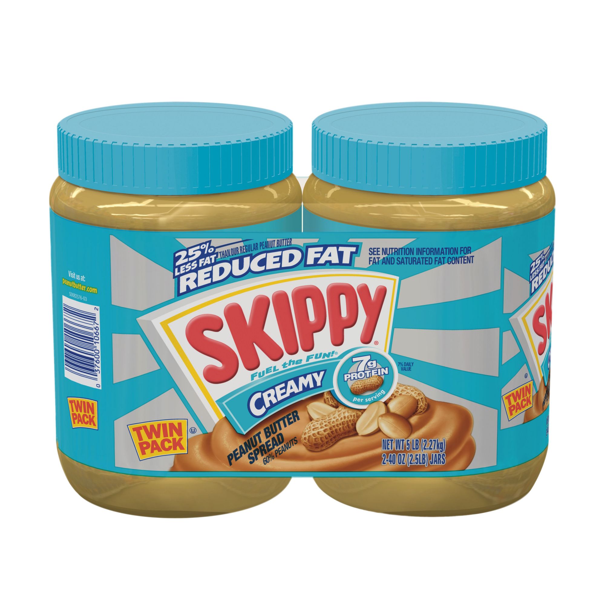 Skippy Reduced Fat Peanut Butter, 40 oz., 2 ct.