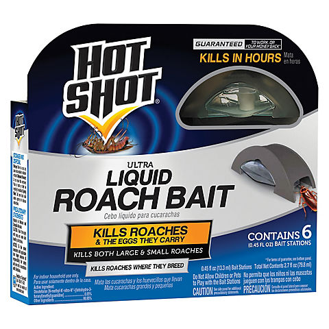 Hot Shot Liquid Roach Bait Stations, 6 ct./0.456 fl. oz.
